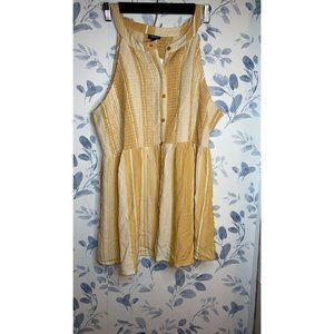 SOLD.  TORRID  Tank Top Yellow White Size 3 NWT